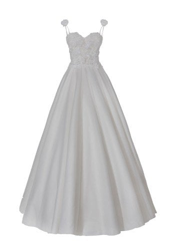 Üç Boyutlu Dantel ve Transparan Detaylı YSM Model A Kesim Gelinlik