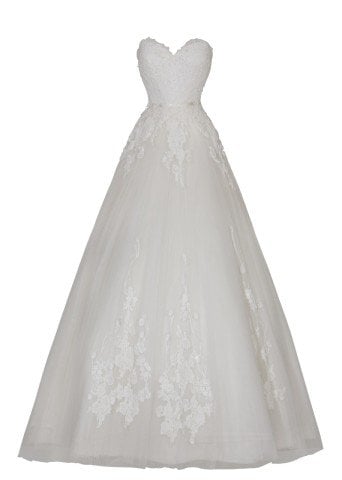 Dantel Detaylı Straplez BT Model A Kesim Gelinlik