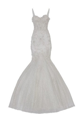 Transparan ve Dantel Detaylı Balık Model Gelinlik