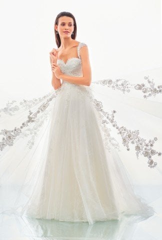 Simli ve Transparan Gelinlik